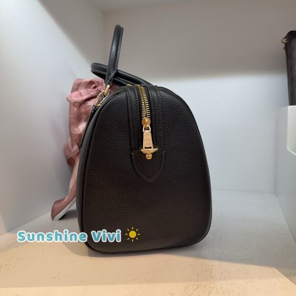 NWT Coach Bundle signature Silk Diamond Scarf & Large rowan Satchel Leather Bag - Picture 5 of 16